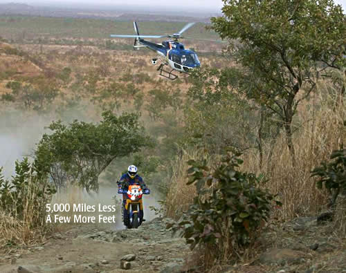 with the desert behind, riders now confront the foothills leading into the home stretch